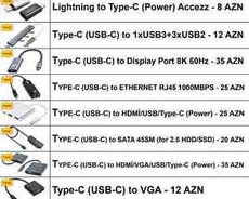 Type-CUSB-C adapterlər