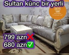 Sultan künc divan uqlavoy divan kreditlə mebel