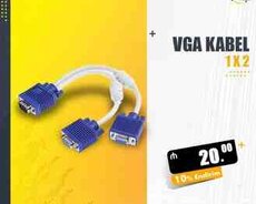 VGA kabel 1 to 2