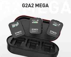 Synco G2 A2 Mega 2 nəfərlik simsiz yaxa mikrofonu və rekorder