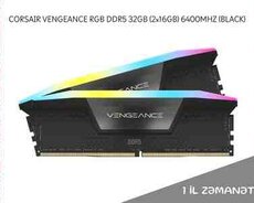 CORSAIR VENGEANCE RGB DDR5 32GB (2x16GB) 6400MHz (Black)