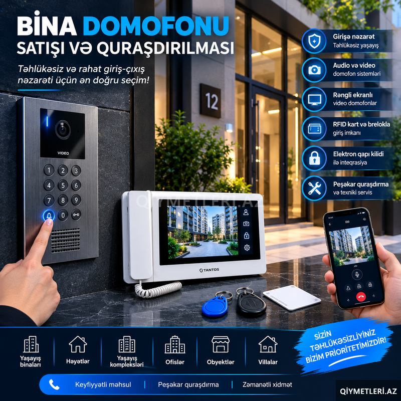 Bina domofon sistemi Endirimli Bina domofon sistemi Endirimli