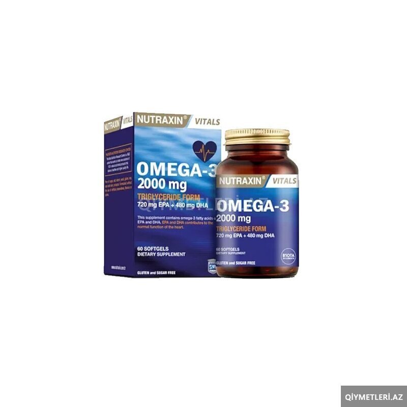 Balıq Yağı Vitamin Omega-3 2000 mg Nutraxin Norveç Balıq Yağı Vitamin Omega-3 2000 mg Nutraxin Norveç