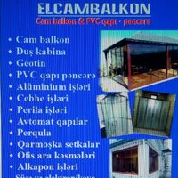Elcam balkon PVC qapi pəncərə evi